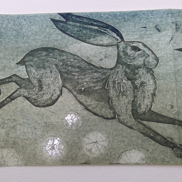 Husk - a hand printed concertina book